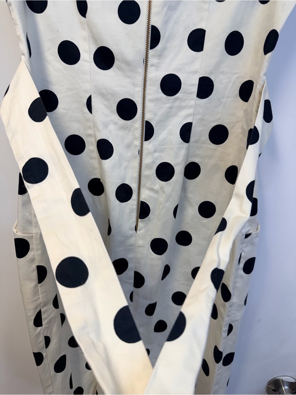 Closet Cream Polka Dot Short Sleeve Fit & Flare Dress size 8 - Picture 5 of 6